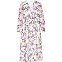 Usha Jurk groen / lila / wit