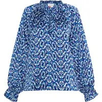 IZIA Blouse blauw / donkerblauw / orchidee / wit