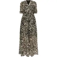 Faina Jurk taupe / zwart