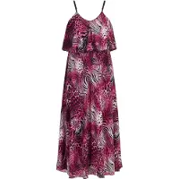 Faina Zomerjurk pink / fuchsia / zwart / wit