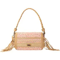IZIA Schoudertas blauw / lichtbruin / groen / pink