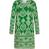 Usha Jurk groen / natuurwit