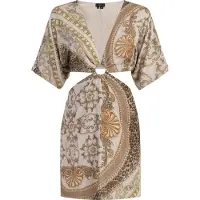 Faina Jurk ecru / karamel / mokka / lichtbruin