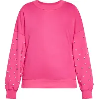 Faina Sweatshirt pink / transparant / parelwit