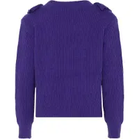 Faina Gebreid vest donkerlila