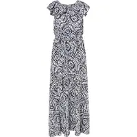 IZIA Zomerjurk blauw / zwart / wit