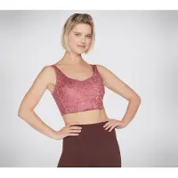 SKECHERS Performance Gosculpt Leopard Longline Beha Polyester Dames Roze Sportbeha
