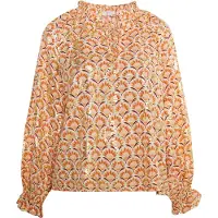 IZIA Blouse geel / goud / oranje / offwhite