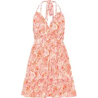 IZIA Zomerjurk donkeroranje / wit
