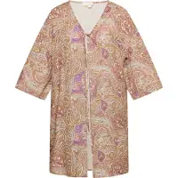 Usha Kimono beige / lichtbruin / lila / wit
