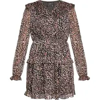 Faina Jurk goud / pink / rosa / zwart