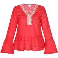 IZIA Blouse rood / wit