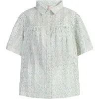 IZIA Blouse lichtblauw / offwhite