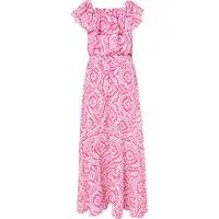 IZIA Zomerjurk pink / donkerrood / wit