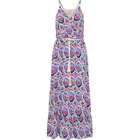 IZIA Zomerjurk crème / blauw / turquoise / oranje