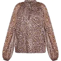 Faina Blouse bruin / goud / lichtgrijs / mauve
