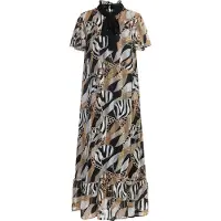 Faina Jurk beige / zwart