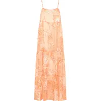 IZIA Zomerjurk pasteloranje / wit