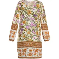 Usha Jurk gemengde kleuren / wolwit