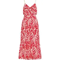 IZIA Zomerjurk rood / wit
