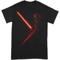 Star Wars Unisex Volwassen Darth Vader Lichtzwaard T-Shirt (Zwart/Rood)