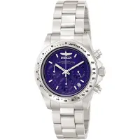 Invicta Speedway 9329 Heren Horloge - Quartz Uurwerk - Roestvrij Staal met blauwe Wijzerplaat - 39mm