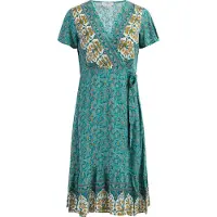 Usha Zomerjurk turquoise / gemengde kleuren