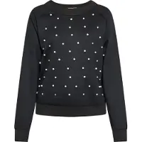 Faina Sweatshirt zwart / transparant / parelwit