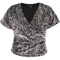 Faina Blouse rosa / zwart