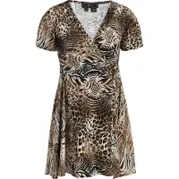 Faina Jurk beige / gemengde kleuren