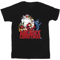 DC Comics Heren Batman Vrolijk Kerstfeest Comic T-Shirt (Zwart)