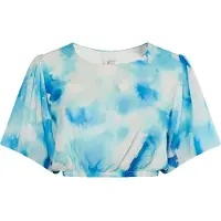 IZIA Blouse blauw / wit