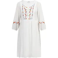 Usha Jurk jade groen / oranje / rood / wit