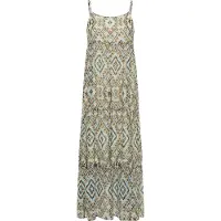 IZIA Maxi-jurk met spaghettibandjes Dames Blauw Goud