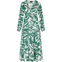 Faina Jurk jade groen / wit