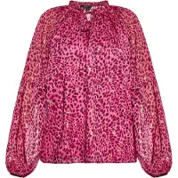Faina Blouse goud / pink / merlot