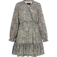 Faina Zomerjurk goud / zwart / wit