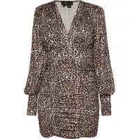 Faina Jurk beige / bruin / kastanjebruin