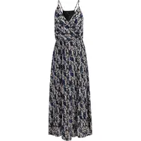 Faina Jurk beige / ecru / blauw / nachtblauw
