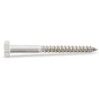 Euromarine Vbth Din 571 A4 Hexagonal Head Wood Screw 10x80 Mm 10 Units Zilver