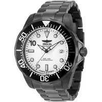 Invicta Grand Diver 48707 Heren Horloge - Automatisch Uurwerk - Roestvrij Staal met witte Wijzerplaat - 47mm
