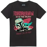 Star Wars Unisex volwassene #1 Dadalorian waar ik heen ga T-Shirt (Zwart)