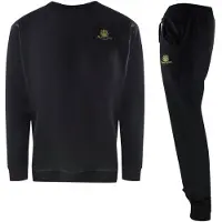 Aquascutum Heren Crest Crew Neck Tracksuit Set (Zwart)