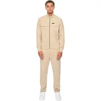 Duck and Cover Heren Tames Volledige Ritssluiting Hoodie en Joggingbroek Set (Steen)