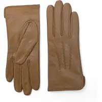 Infinity Leather Dameshandschoenen met zachte wollen voering en bruin Italiaans leer in winterse steeklijnstijl