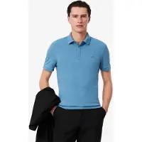 Lacoste Heren Paris Piqué Stretch Regular Poloshirt (Licht Blauw)