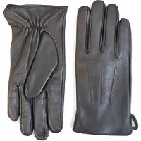 Infinity Leather Herenhandschoenen van bruin Italiaans leer met warme wollen voering voor de winter, casual rijden