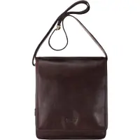 Infinity Leather Vintage leren bruine messenger schoudertas crossbody reistas - Ranger