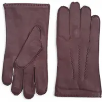 Infinity Leather Heren kastanjebruin Italiaans leer warme wollen voering winter steekontwerp rijden casual handschoenen