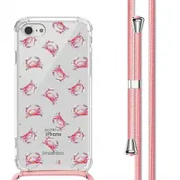 IMoshion Design hoesje met koord voor de Apple iPhone SE (2022 / 2020) / 8 / 7 - Crab Watercolor